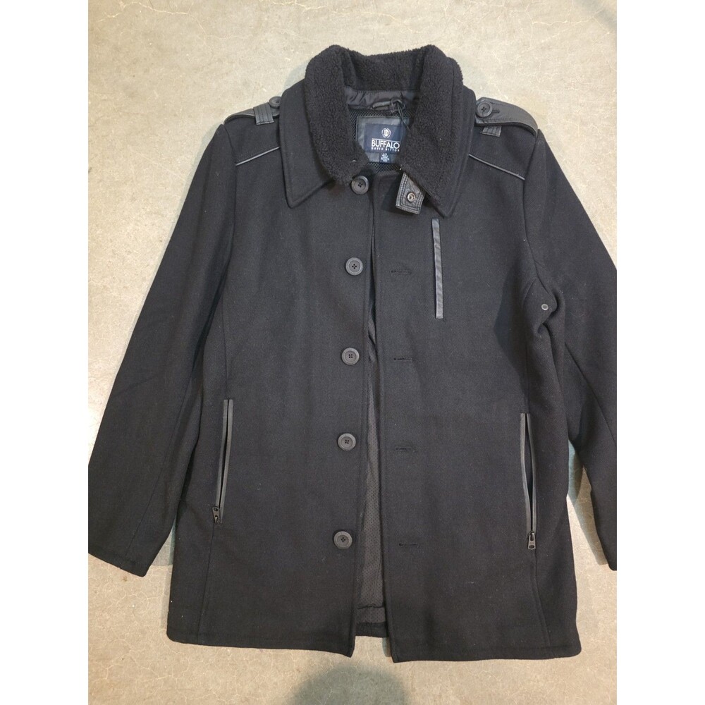 Buffalo David Bitton Wool Blend Peacoat Size Large
